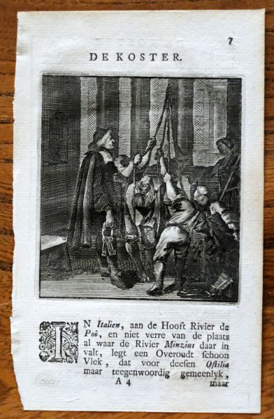 Jan Luiken - Menselyk Bedryf: De koster Copper engraving by Jan Luiken