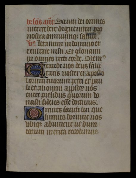  - Blad uit Brugs Getijdenboek Ca. 1440