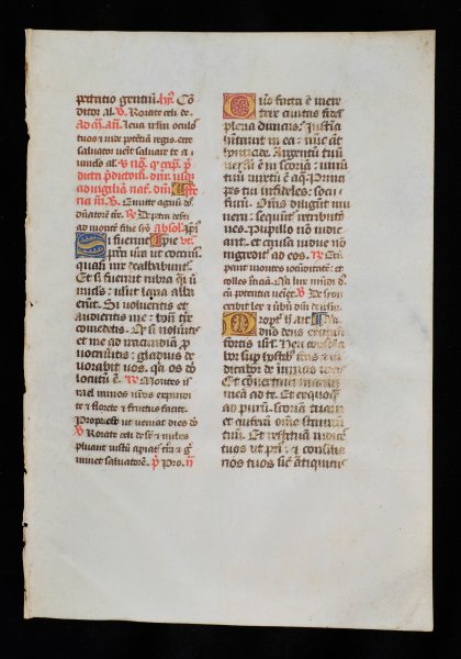  - 15th century Manuscript leaf from a Breviary, Tours ca. 1485