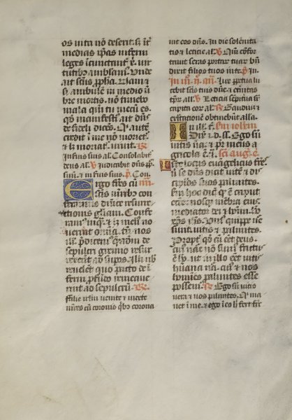  - 15th century Manuscript leaf from a Breviary, Tours ca. 1485