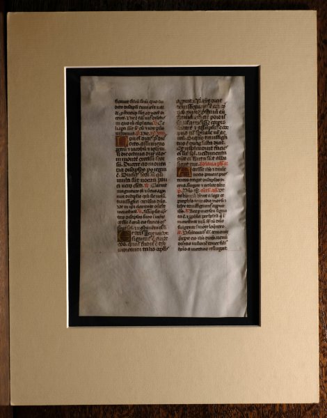  - 15th century Manuscript leaf from a Breviary, Tours ca. 1485