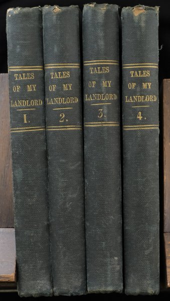 Jebediah Cleishbotham - Tales of my landlord, Third Series, collected and arranged by Jedediah Cleishbotham, schoolmaster and parish-clerk of gandercleugh. Hear, Land o'Cakes and brither Scots, Frae Maidenkirk to Jonny Groats', If there's a hole in a' your coats, I rede ye tent it, A chiel's amang you takin' notes, An' faith he'll prent it. Burns. In four volumes. Edinburgh: printed for Archibald constable and Co. Edinburgh; Longman, Hurst, Orme, and Brown, Paternoster-Row; And Hurst, Robinson, and co. 90, cheapside, London. 1819