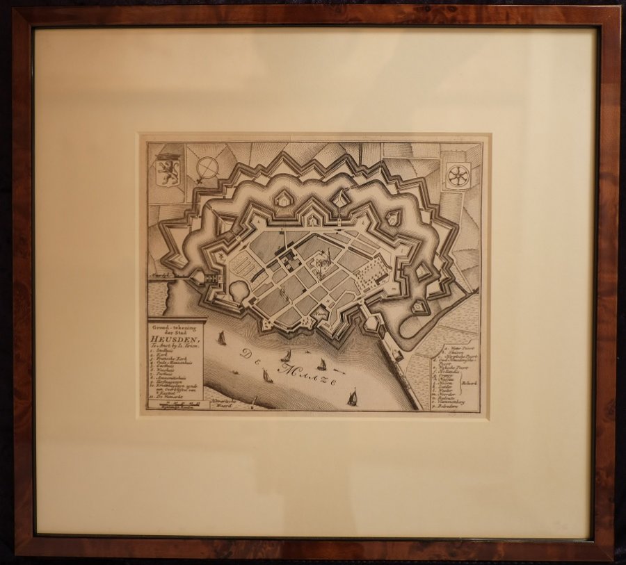 I. Tirion - Grond-tekening der stad Heusden te Amst. by Is. Tirion